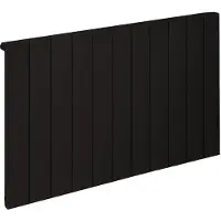 Eastbrook Rosano horizontale aluminium radiator 60x104cm Mat zwart 1221 watt