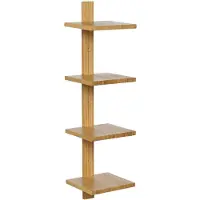 Furniteam Wandrek Elwood | bamboe naturel 20x21.5x64x21.5 cm wandrekken | NADUVI