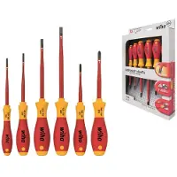 Wiha 3201 K6 01 6-delige SoftFinish SlimFix VDE Schroevendraaierset - Sleuf/Philips/Pozidrive