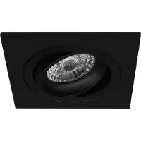 BES LED Spot Armatuur GU10 - Pragmi Borny Pro - GU10 Inbouwspot - Vierkant - Zwart - Aluminium - Kantelbaar - 92mm