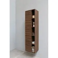 Proline Hoge Kast 1 Deur Met 5 Open Schappen - Cabana Oak - 169x45,5x35cm - Badkamermeubels, Kolom- En Zijkasten, Hoge Kasten - 8718835150648