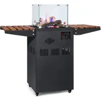 Blumfeldt Flagranti Plus gas terrasverwarmer 8kW zijtafels rvs