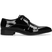 Manfield Zwarte lakleren veterschoenen | Maat 41