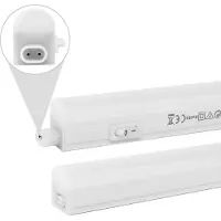 BES LED LED TL Armatuur met T5 Buis - Aigi Timola - 30cm Enkel - 4W - Koppelbaar - Warm Wit 3000K - Mat Wit - Kunststof