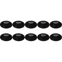 BES LED Spot Armatuur 10 Pack - Pragmi Pollon Pro - GU10 Inbouwspot - Rond - Zwart - Aluminium - Verdiept - Ø82mm