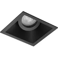 BES LED Spot Armatuur GU10 - Pragmi Zano Pro - GU10 Inbouwspot - Vierkant - Zwart - Aluminium - Kantelbaar - 93mm