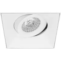 BES LED Spot Armatuur GU10 - Pragmi Nivas Pro - GU10 Inbouwspot - Vierkant - Wit - Aluminium - Trimless - Kantelbaar - 150mm