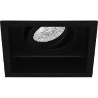 BES LED Spot Armatuur GU10 - Pragmi Domy Pro - GU10 Inbouwspot - Vierkant - Zwart - Aluminium - Verdiept - Kantelbaar - 105mm