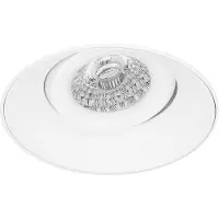 BES LED Spot Armatuur GU10 - Pragmi Nivas Pro - GU10 Inbouwspot - Rond - Wit - Aluminium - Trimless - Kantelbaar - Ø150mm