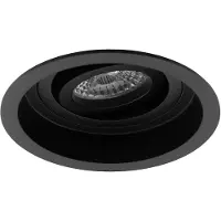 BES LED Spot Armatuur GU10 - Pragmi Domy Pro - GU10 Inbouwspot - Rond - Zwart - Aluminium - Verdiept - Kantelbaar - Ø105mm