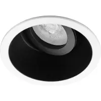 BES LED Spot Armatuur GU10 - Pragmi Zano Pro - GU10 Inbouwspot - Rond - Zwart/Wit - Aluminium - Kantelbaar - Ø93mm