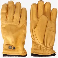 Hestra okergele leren handschoenen | Maat: 8