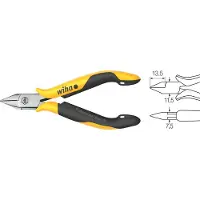Wiha Zijkniptang Professional ESD brede, spitse kop met facet | 115mm/4 12" - 26816