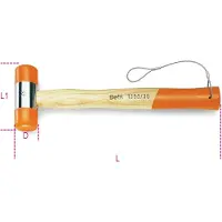 Beta 1390HS 45 Kunststof hamers met verwisselbare koppen houten steel H-SAFE - 013904045 013904045