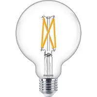 Philips MASTER Value LEDglobe E27 93mm Filament Helder 5.9W 806lm - 922-927 Zeer Warm Wit | Beste Kleurweergave - Dimbaar - Vervangt 60W