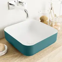 Mondiaz Binx Solid Surface waskom 36x36cm smag / talc