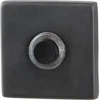 GPF bouwbeslag Beldrukker vierkant 50x50x8mm met zwarte button - PVD antraciet