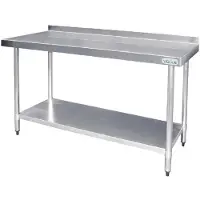 Vogue Werktafel met Spatrand RVS | 5 Formaten