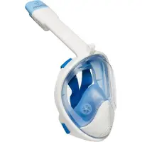 Atlantis Snorkelmasker 2.0 - Duikbril - Snorkel - Snorkelset - Full Face Masker - Volwassenen - Wit/Blauw - L/XL