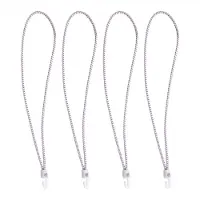 Pricenet Zeilbinder met nylonhaken, 4 stuks in zak, 55cm, wit