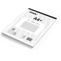 Simply Schrijfblok A4, Geruit 5 mm, 60 g/m², 100 vel