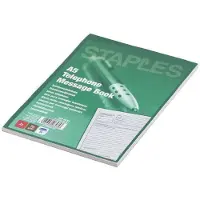 Staples Recycled telefoon notitieblok A5, Nederlands (pak 2 x 50 vel)