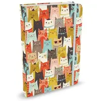 Peter Pauper Press compacte notitieboek - Cats - met elastieksluiting - 13x18 cm