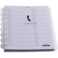 Atoma A41656 Telefoonregister wit Gelijnd 8-gaats A5 22 vellen