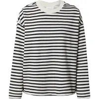 Armedangels Sweatshirt 'FRANKAA' zwart / wit