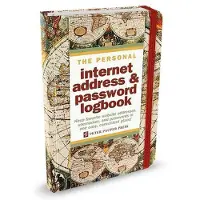 Peter Pauper Press Internet & Password Logbook - Old World - met elastieksluiting - 11x15 cm