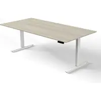 Kerkmann Move 3 Zit-sta-bureau Rechthoekig Esdoorn T-Voet 2,000 (B) x 1.000 (D) x 1.200 (H) mm Hout