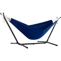 VIVERE Polyester 2-persoons hangmat met standaard Kleur: Royal Blue