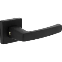 Intersteel Deurkruk Moora op vierkant rozet - aluminium/zwart