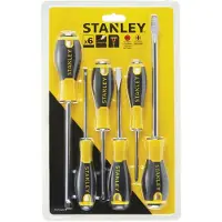 Stanley Essential Serie - Schroevendraaierset - 6 Stuks - Chroom-Vanadium Staal - Ergonomische Handgreep