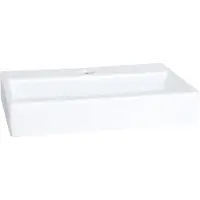 Differnz keramisch fontein 38x7x24cm 1 kraangat wit