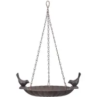 Esschert Design Vogeldrinkschaal Vogelbad hangend - Twee vogels - Vogelbad en Waterbad - - Bruin - FB377