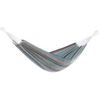 VIVERE Sunbrella Brazillian 2-persoons hangmat Kleur: blauw/grijs
