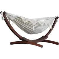 VIVERE Combo Pine hangmat met standaard (Frank's tweede kans: nee, Kleur: wit)