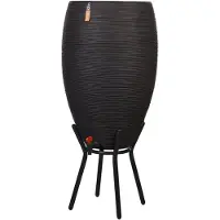 Capi Europe Capi Nature Rib Regenton Zwart 130 liter met Plantenbak