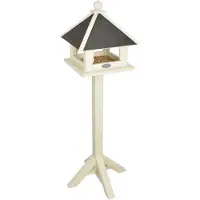 Esschert Design Voederhuisje Deluxe - Wit - op voet - - CF55W - Vogelvoederhuisje voor Vogels