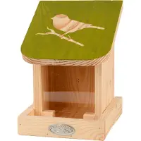 Best for birds Voeder silo - BEST VOOR VOGELS - Sjabloon - Vurenhout - Groen - Gemakkelijk te vullen