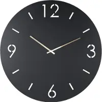 Spinder Design Time Wandklok Ø 60 cm - Zwart