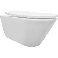 Mueller Filo randloos toilet met zitting mat wit
