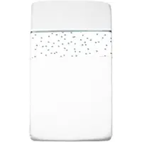 Briljant Baby wieglaken spots stone green bedrukt + bies briljant