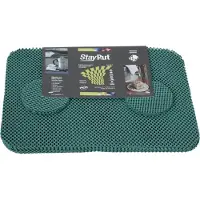 StayPut - Placemat en Onderzetter Set - 6 stuks - Groen (6 stuks)