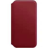 Apple iPhone X Leather Folio Book Case RED