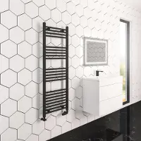 Eastbrook Wingrave handdoekradiator 30x140cm zwart mat 468W