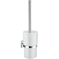 Smedbo House Toiletborstelhouder Keramiek Chroom - Messing - Accessoires, Toilet accessoires, Toiletborstelhouders - 739144784351