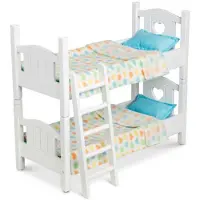 Melissa & Doug Houten Poppenstapelbed (wit)