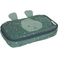 Trixie Etui - Mr. Hippo - Rechthoekige Pennenzak - Schoolspullen voor jongens en meisjes - Groen